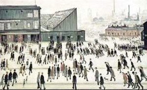 The Football Match - L-S-Lowry reproduction oil painting