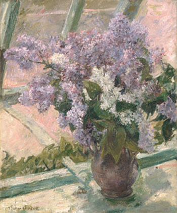 Lilacs in a Window 1880 - Mary Cassatt reproduction oil painting