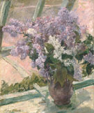Lilacs in a Window 1880 - Mary Cassatt reproduction oil painting