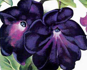 Black and Purple Petunias - Georgia O'Keeffe reproduction oil painting