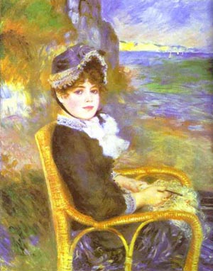 By the Seashore - Pierre Auguste Renoir reproduction oil painting