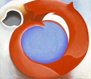 Goat's Horn with Red - Georgia O'Keeffe reproduction oil painting