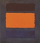 Untitled 1963 Brown Orange Blue on Maroon - Mark Rothko