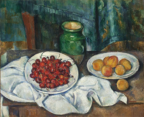 Still Life with Cherries and Peaches c1885 - Paul Cezanne reproduction oil painting