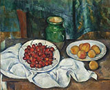 Still Life with Cherries and Peaches c1885 - Paul Cezanne