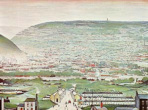 Ebbw Vale 1960 - L-S-Lowry reproduction oil painting