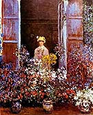 Camille Monet at the Window. - Claude Monet reproduction oil painting