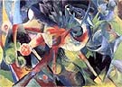 Deer in a Flower Garden - Franz Marc reproduction oil painting