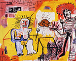 Arroz Con Pollo 1981 - Jean-Michel-Basquiat reproduction oil painting