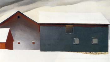 Barn with Snow 1934 - Georgia O'Keeffe reproduction oil painting