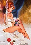 MISS FEBRUARY - Pin Ups reproduction oil painting
