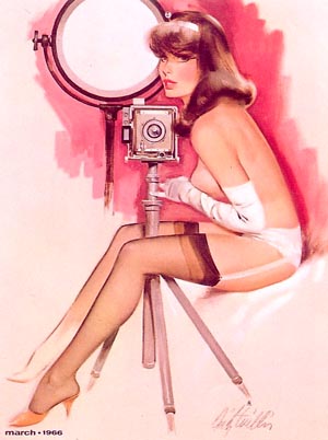 SMILE FOR THE CAMERA - Pin Ups reproduction oil painting