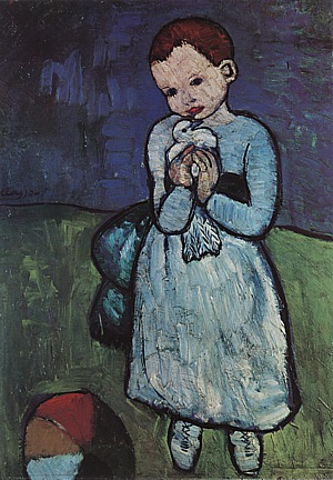 Child Holding a Dove 1901 - Pablo Picasso reproduction oil painting