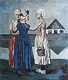 Three Dutch Girls 1905 - Pablo Picasso reproduction oil painting