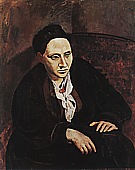 Portrait of Gertrude Stein 1905-06 - Pablo Picasso reproduction oil painting
