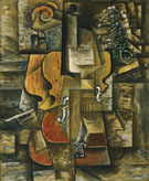 Violin and Grapes 1912 - Pablo Picasso reproduction oil painting