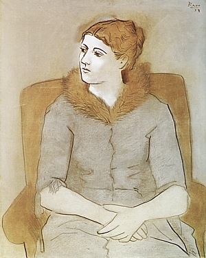 Portrait of Olga 1923 - Pablo Picasso reproduction oil painting