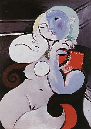 Nude Woman in a Red Armchair 1932 - Pablo Picasso reproduction oil painting