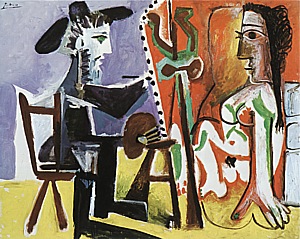 The Artist and his Model 1963 - Pablo Picasso reproduction oil painting