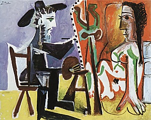 The Artist and his Model 1963 - Pablo Picasso reproduction oil painting