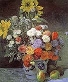 Mixed Flowers in Earthenware Pot 1896 - Pierre Auguste Renoir