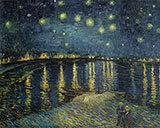 Starry Night over the Rhone 1888 - Vincent van Gogh reproduction oil painting