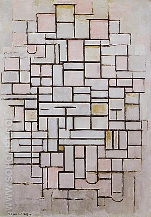 Composition No 6 1914 - Piet Mondrian reproduction oil painting