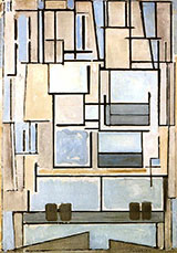 Composition No 9 Blue Facade c1913 - Piet Mondrian