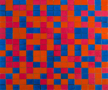 Composition Checkerboard Dark Colors 1919 - Piet Mondrian reproduction oil painting