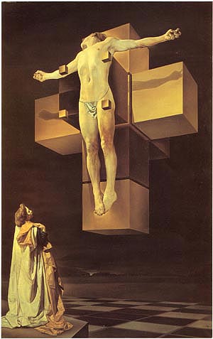 Crucifix or Corpus Hypercubis 1954 - Salvador Dali reproduction oil painting