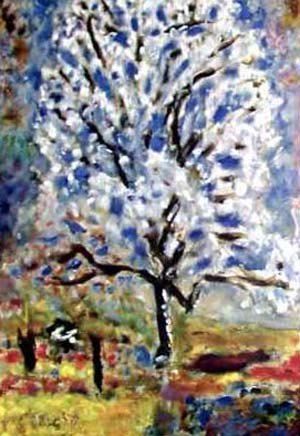 Almond Tree in Bloom - Pierre Bonnard reproduction oil painting