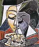 Tete D'une Femme Lisant - Pablo Picasso reproduction oil painting