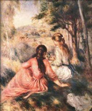 In the Meadow - Pierre Auguste Renoir reproduction oil painting