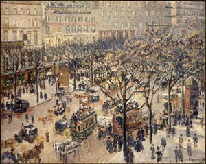 Boulevard des Italiens, Morning Sunlight 1897 - Camille Pissarro reproduction oil painting