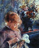 Lady Sewing 1879 - Pierre Auguste Renoir