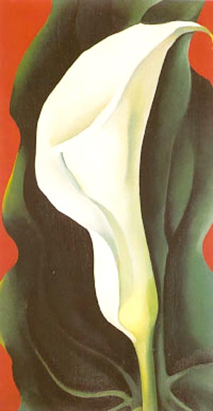 Single Calla Lily (Red) - Georgia O'Keeffe reproduction oil painting