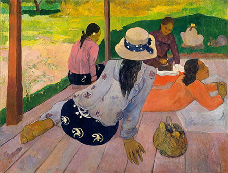 The Siesta Tahiti - Paul Gauguin reproduction oil painting