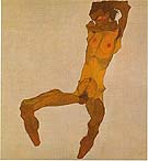 Seated Nude Male1910 - Egon Scheile reproduction oil painting