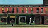 Early Sunday Morning 1930 - Edward Hopper reproduction oil painting