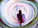 Grey,Blue and Black -Pink Circle 1929 - Georgia O'Keeffe reproduction oil painting