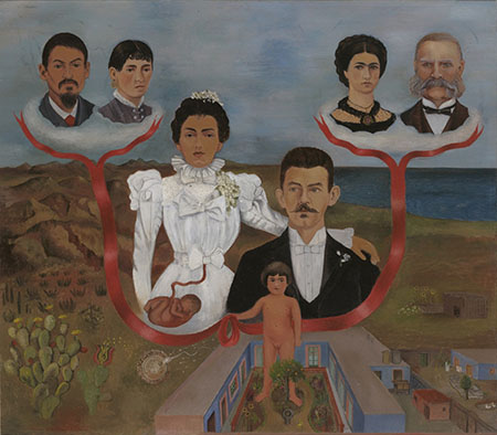 My Grandparents My Parents and I 1936 - Frida Kahlo reproduction oil painting