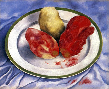 Tunas Still Life with Prickly Pear Fruit 1938 - Frida Kahlo reproduction oil painting