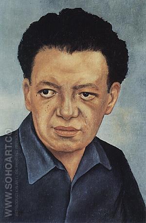 Portrait of Diego Rivera 1937 - Frida Kahlo reproduction oil painting