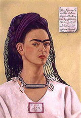 Self Portrait Dedicated to Sigmund Firestone 1940 - Frida Kahlo reproduction oil painting