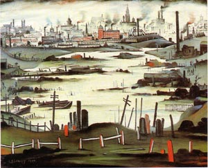 The Lake 1937 - L-S-Lowry reproduction oil painting