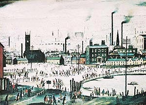 An Industrial Town 1944 - L-S-Lowry reproduction oil painting