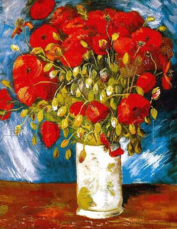 Poppies 1886 - Vincent van Gogh reproduction oil painting