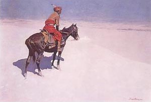 The Scout Friends or Enemies - Frederic Remington reproduction oil painting