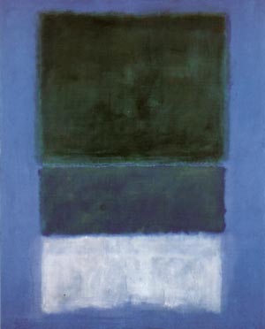 No 14 White and Greens in Blue 1957 - Mark Rothko reproduction oil painting