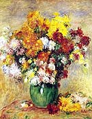 Bouquet of Chrysanthemums - Pierre Auguste Renoir reproduction oil painting
